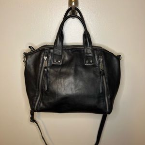 Lucky Brand Black Leather Large Satchel